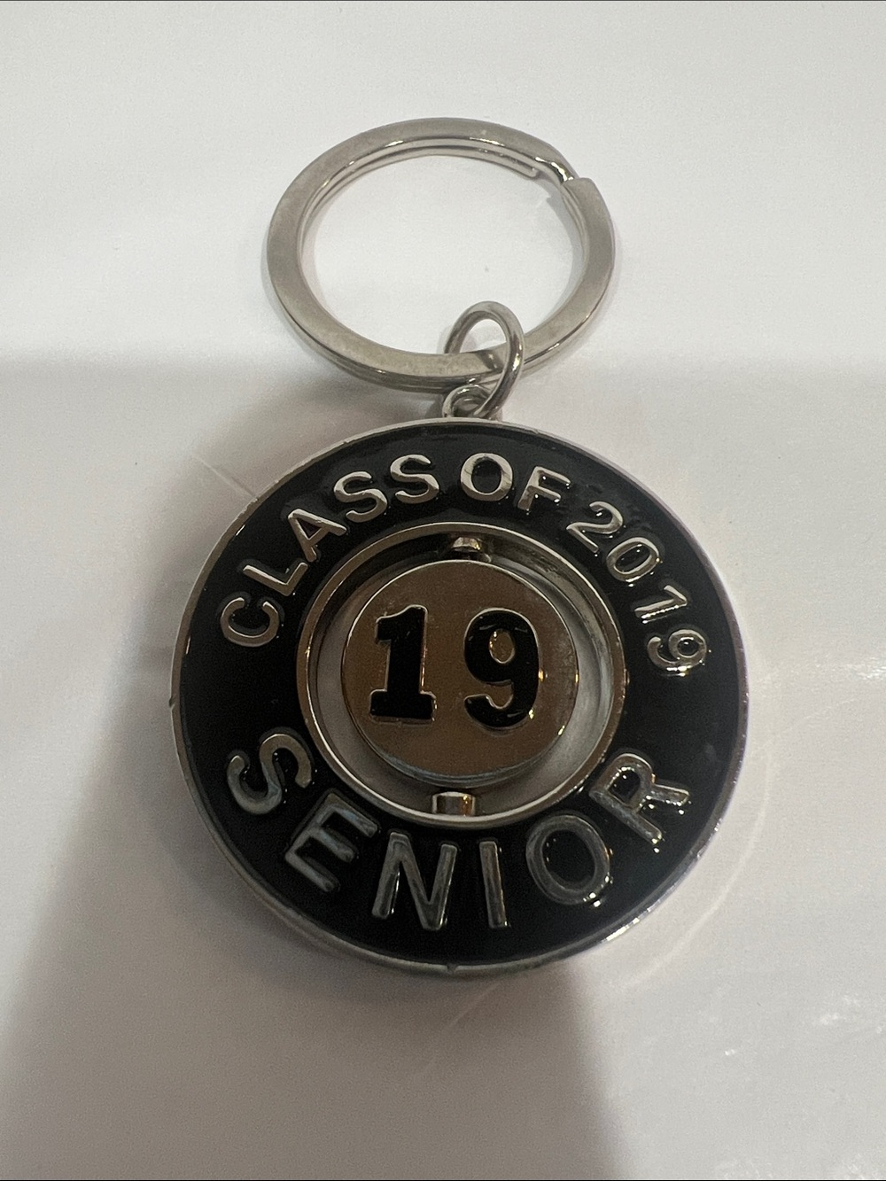 Senior Class of 2019 Keychain - Black and Silver
